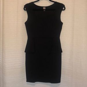 Black peplum dress